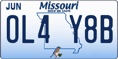 MO license plate OL4Y8B