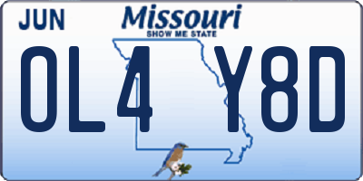 MO license plate OL4Y8D