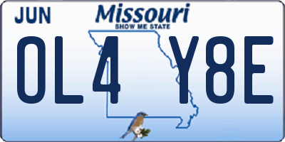 MO license plate OL4Y8E