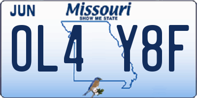 MO license plate OL4Y8F