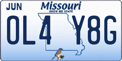 MO license plate OL4Y8G