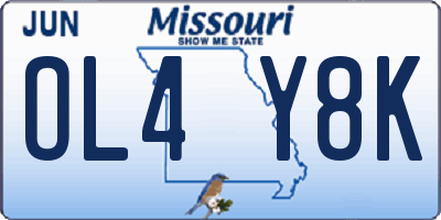 MO license plate OL4Y8K
