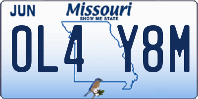 MO license plate OL4Y8M
