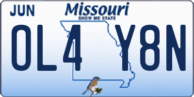 MO license plate OL4Y8N