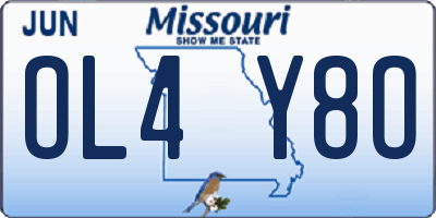 MO license plate OL4Y8O