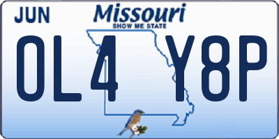 MO license plate OL4Y8P