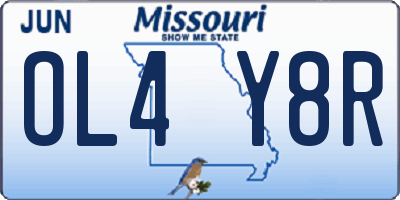 MO license plate OL4Y8R