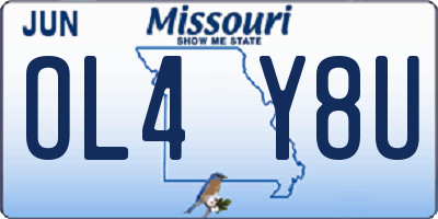 MO license plate OL4Y8U