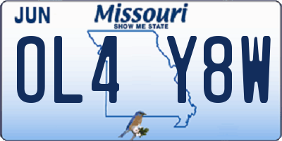 MO license plate OL4Y8W