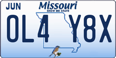 MO license plate OL4Y8X