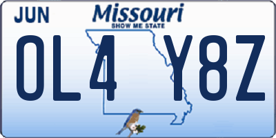 MO license plate OL4Y8Z