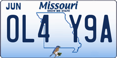 MO license plate OL4Y9A