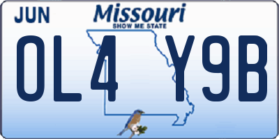 MO license plate OL4Y9B
