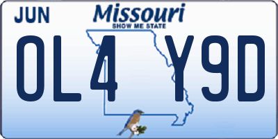 MO license plate OL4Y9D