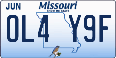 MO license plate OL4Y9F