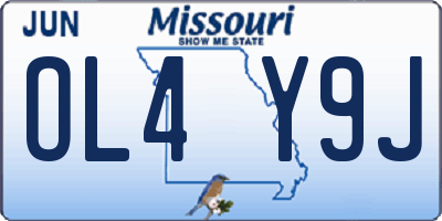 MO license plate OL4Y9J