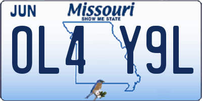 MO license plate OL4Y9L