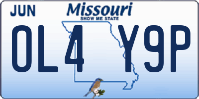 MO license plate OL4Y9P
