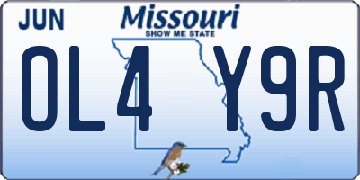 MO license plate OL4Y9R
