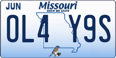 MO license plate OL4Y9S