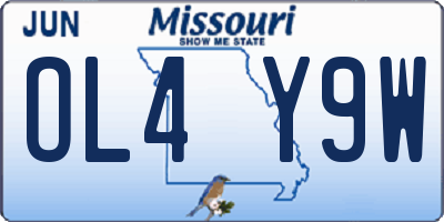 MO license plate OL4Y9W