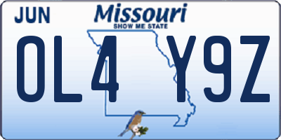 MO license plate OL4Y9Z