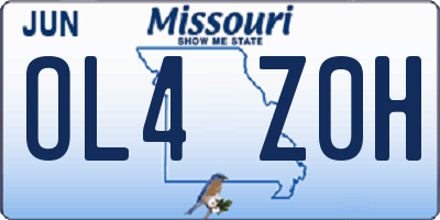 MO license plate OL4Z0H