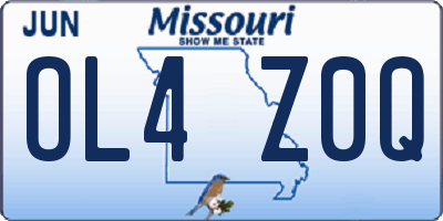 MO license plate OL4Z0Q