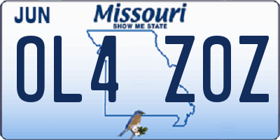 MO license plate OL4Z0Z