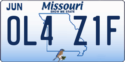 MO license plate OL4Z1F