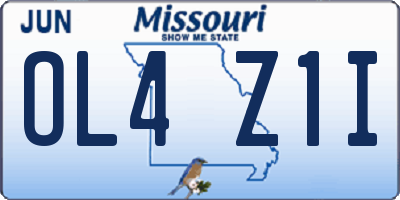 MO license plate OL4Z1I