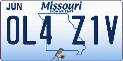 MO license plate OL4Z1V