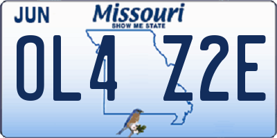 MO license plate OL4Z2E