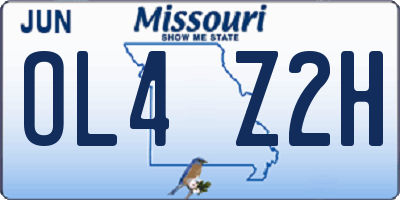 MO license plate OL4Z2H