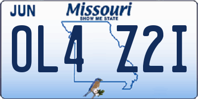 MO license plate OL4Z2I