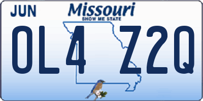 MO license plate OL4Z2Q