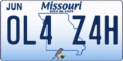 MO license plate OL4Z4H