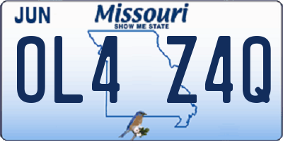 MO license plate OL4Z4Q