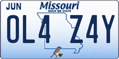 MO license plate OL4Z4Y