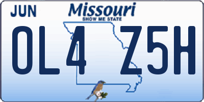 MO license plate OL4Z5H