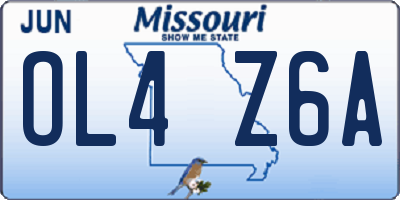 MO license plate OL4Z6A