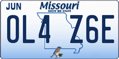 MO license plate OL4Z6E