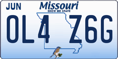MO license plate OL4Z6G