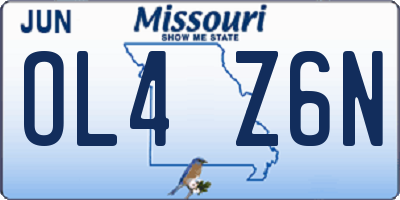 MO license plate OL4Z6N