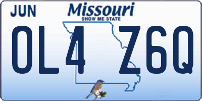 MO license plate OL4Z6Q