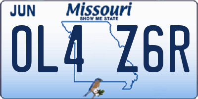 MO license plate OL4Z6R