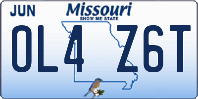 MO license plate OL4Z6T