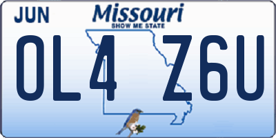 MO license plate OL4Z6U