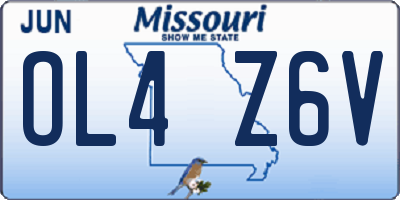 MO license plate OL4Z6V