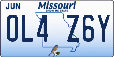 MO license plate OL4Z6Y